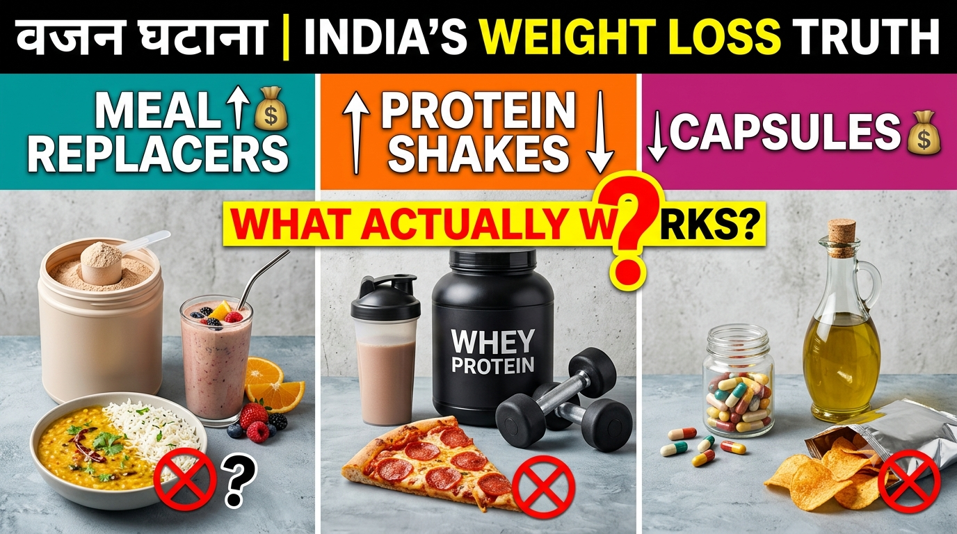 Meal Replacers vs Protein Shakes vs Fat Burner Capsules: What Actually Works for Weight Loss in India?