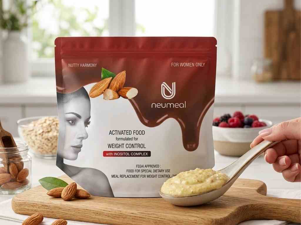 Nutty Harmony variant of Neumeal meal replacer for women with hormonal stress
