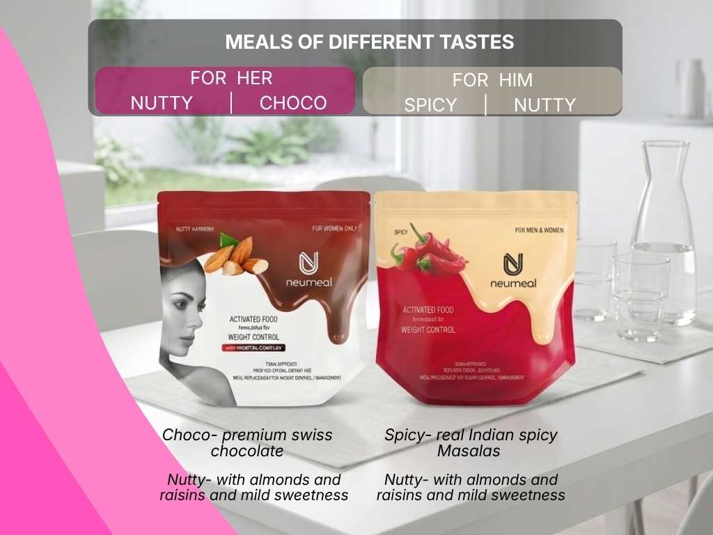 choco harmony, nutty harmony, spicy and nutty variants of neumeal