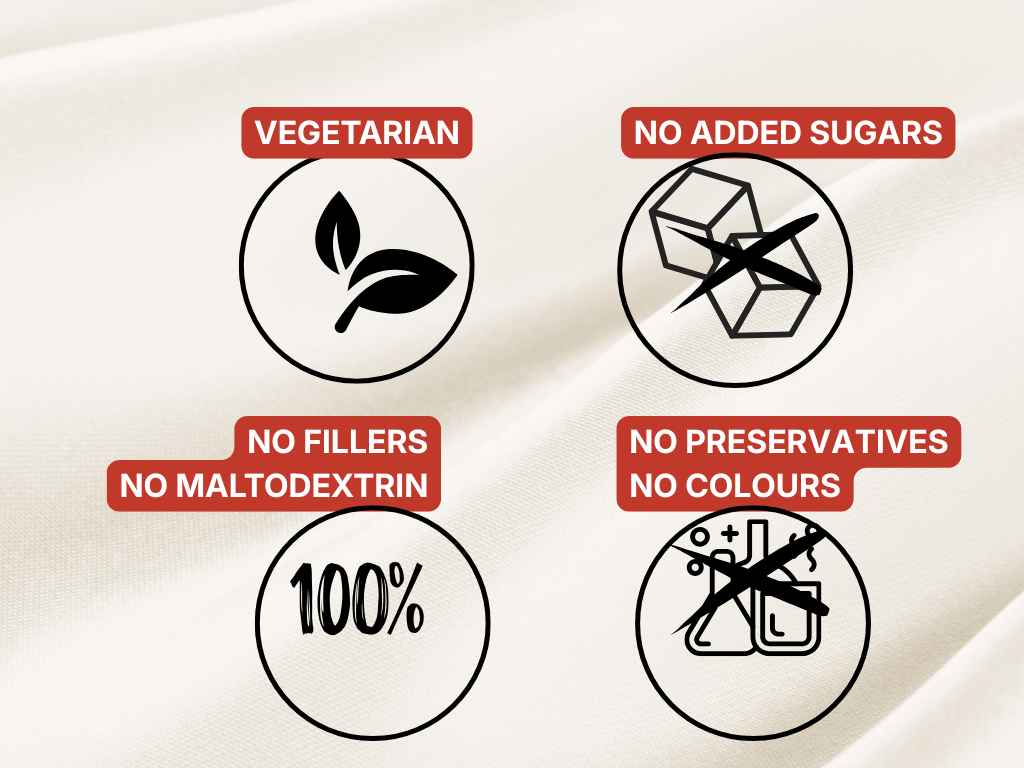 Neumeal is vegetarian, with no added sugars, no fillers , no maltodextrin , no preservatives and no colours