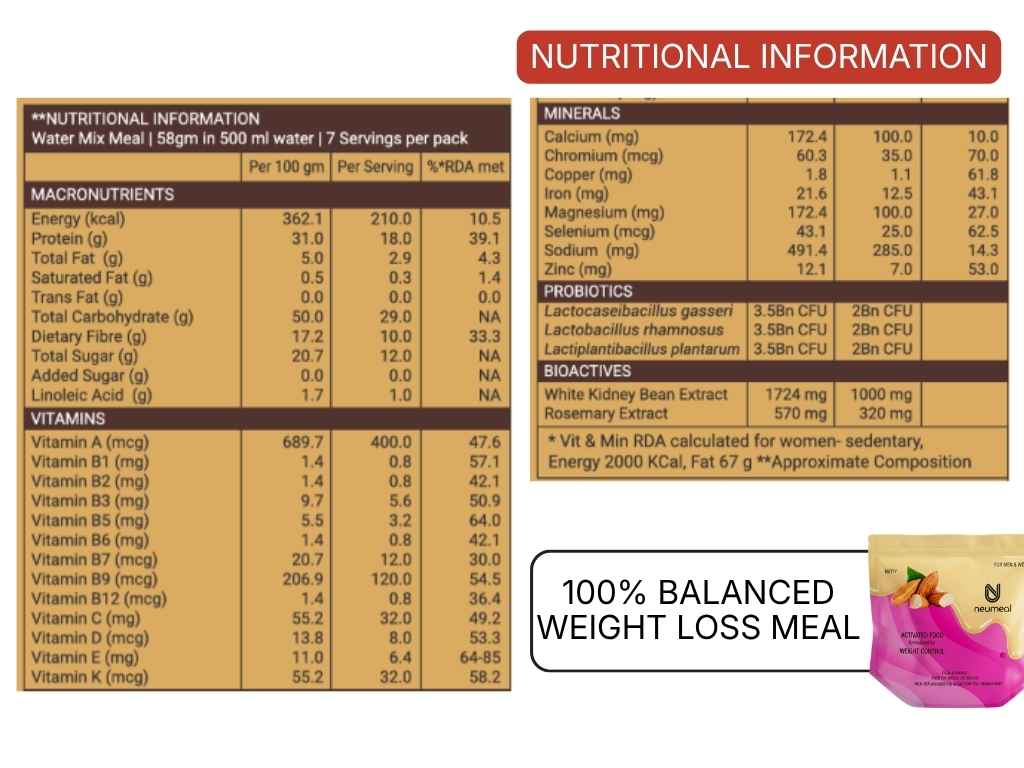 Low Calorie Meal Replacer for Weight Loss- Nutty